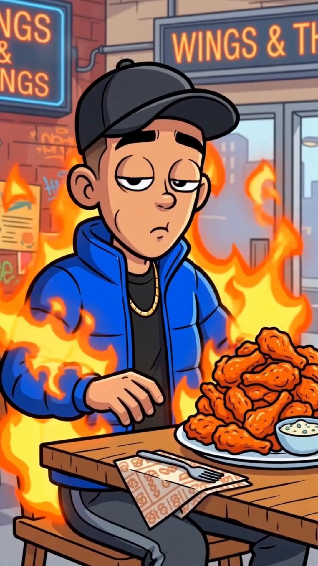 Animated hot wing challenge advert preview